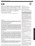 Cover page: Effect of Metformin and Lifestyle Interventions on Mortality in the Diabetes Prevention Program and Diabetes Prevention Program Outcomes Study