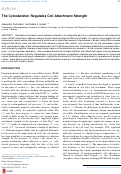 Cover page: The Cytoskeleton Regulates Cell Attachment Strength