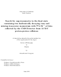 Cover page: Search for supersymmetry in the final state containing two hadronically decaying taus and missing transverse momentum with 77.2 fb−1 of data collected by the CMS Detector from 13 TeV proton-proton collisions