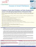 Cover page: Predictors of Acute Atrial Fibrillation and Flutter Hospitalization across 7 U.S. Emergency Departments: A Prospective Study.