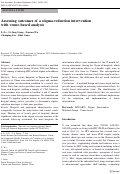 Cover page: Assessing outcomes of a stigma-reduction intervention with venue-based analysis