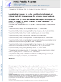 Cover page: Longitudinal changes in social cognition in individuals at clinical high risk for psychosis: An outcome based analysis.