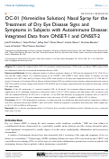 Cover page: OC-01 (Varenicline Solution) Nasal Spray for the Treatment of Dry Eye Disease Signs and Symptoms in Subjects with Autoimmune Disease: Integrated Data from ONSET-1 and ONSET-2