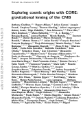 Cover page: Exploring cosmic origins with CORE: Gravitational lensing of the CMB