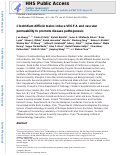 Cover page: Clostridium difficile toxins induce VEGF-A and vascular permeability to promote disease pathogenesis