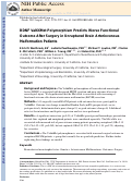 Cover page: Brain-Derived Neurotrophic Factor Val66Met Polymorphism Predicts Worse Functional Outcome After Surgery in Patients With Unruptured Brain Arteriovenous Malformation