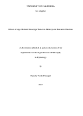 Cover page: Effects of Age- Related Stereotype Threat on Memory and Executive Function