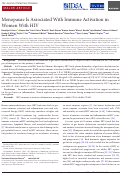 Cover page: Menopause Is Associated With Immune Activation in Women With HIV