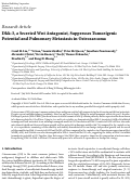 Cover page: Dkk-3, a Secreted Wnt Antagonist, Suppresses Tumorigenic Potential and Pulmonary Metastasis in Osteosarcoma