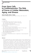 Cover page: Chapter Nine From Stem Cells to Cardiomyocytes The Role of Forces in Cardiac Maturation, Aging, and Disease