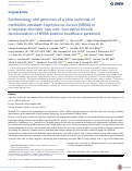 Cover page: Epidemiology and genomics of a slow outbreak of methicillin-resistant Staphyloccus aureus (MRSA) in a neonatal intensive care unit: Successful chronic decolonization of MRSA-positive healthcare personnel