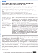 Cover page: Association of Systemic Inflammation With Retinal Vascular Caliber in Patients With AIDS