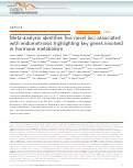 Cover page: Meta-analysis identifies five novel loci associated with endometriosis highlighting key genes involved in hormone metabolism