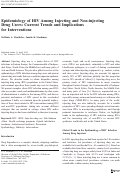 Cover page: Epidemiology of HIV Among Injecting and Non-injecting Drug Users: Current Trends and Implications for Interventions