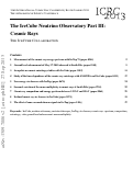 Cover page: The IceCube Neutrino Observatory Part III: Cosmic Rays