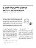 Cover page: A Perspective on the Electrochemical Oxidation of Methane to Methanol in Membrane Electrode Assemblies