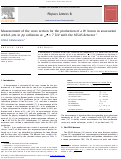 Cover page: Measurement of the cross section for the production of a W boson in association with b-jets in pp collisions at √s = 7 TeV with the ATLAS detector