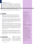 Cover page: Computed Tomography Use in Children With Minor Head Trauma Presenting to 21 Community Emergency Departments Within an Integrated Health-Care System.