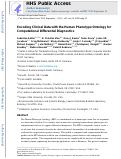 Cover page: Encoding Clinical Data with the Human Phenotype Ontology for Computational Differential Diagnostics