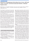 Cover page: Induction of Endoplasmic Reticulum Stress Genes, BiP and Chop, in Genetic and Environmental Models of Retinal DegenerationInduction of ER Stress Genes in Retinal Degeneration