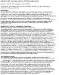 Cover page: Optimizing HIV prevention and care for transgender adults