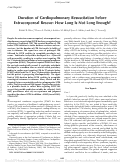 Cover page: Duration of Cardiopulmonary Resuscitation before Extracorporeal Rescue: How Long Is Not Long Enough?