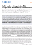 Cover page: Multi-omics of the gut microbial ecosystem in inflammatory bowel diseases