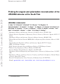 Cover page: Probing the angular and polarization reconstruction of the ARIANNA detector at the South Pole