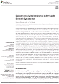 Cover page: Epigenetic Mechanisms in Irritable Bowel Syndrome.