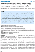 Cover page: Allele-Specific Deletions in Mouse Tumors Identify Fbxw7 as Germline Modifier of Tumor Susceptibility
