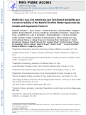 Cover page: Multi-Site Cross-Site Inter-Rater and Test-Retest Reliability and Construct Validity of the MarkVCID White Matter Hyperintensity Growth and Regression Protocol.