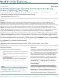 Cover page: An At-Home Laparoscopic Curriculum for Junior Residents in Surgery, Obstetrics/Gynecology, and Urology.