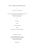 Cover page: Essays in Behavioral Health Economics