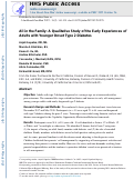 Cover page: All in the Family: A Qualitative Study of the Early Experiences of Adults with Younger Onset Type 2 Diabetes.