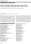 Cover page: Prevalence of Child and Adult Sexual Abuse and Risk Taking Practices Among HIV Serodiscordant African-American Couples