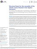 Cover page: Structural basis for the assembly of the mitotic motor Kinesin-5 into bipolar tetramers.