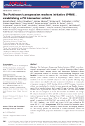 Cover page: The Parkinson's progression markers initiative (PPMI) - establishing a PD biomarker cohort.