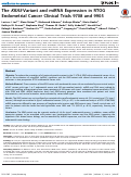 Cover page: The KRAS-Variant and miRNA Expression in RTOG Endometrial Cancer Clinical Trials 9708 and 9905