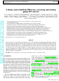 Cover page: A dense, solar metallicity ISM in the z = 4.2 dusty star-forming galaxy SPT 0418−47⋆