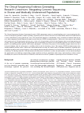 Cover page: The Clinical Sequencing Evidence-Generating Research Consortium: Integrating Genomic Sequencing in Diverse and Medically Underserved Populations