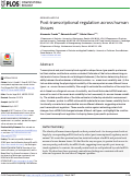 Cover page: Post-transcriptional regulation across human tissues