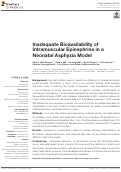 Cover page: Inadequate Bioavailability of Intramuscular Epinephrine in a Neonatal Asphyxia Model.