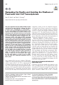 Cover page: Navigating the Depths and Avoiding the Shallows of Pancreatic Islet Cell Transcriptomes