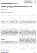 Cover page: Multiplicity dependence of charged-particle jet production in pp collisions at s=13TeV