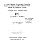 Cover page: A model checking approach to evaluating system level dynamic power management policies for embedded systems