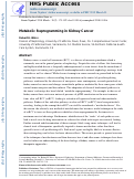 Cover page: Metabolomics and Metabolic Reprogramming in Kidney Cancer