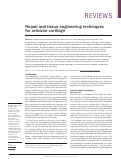 Cover page: Repair and tissue engineering techniques for articular cartilage