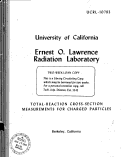 Cover page: TOTAL-REACTION CROSS-SECTION MEASUREMENTS FOR CHARGED PARTICLES