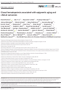 Cover page: Clonal hematopoiesis associated with epigenetic aging and clinical outcomes