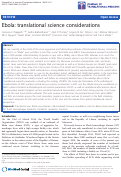 Cover page: Ebola: translational science considerations.